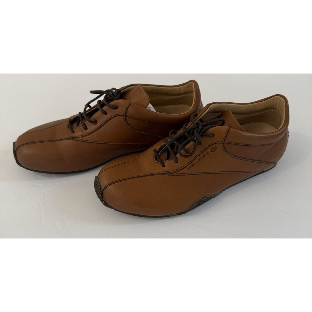 Vintage Reebok Casoni Collection Italy Brown Leather Sneakers Women's 7.5 EUC